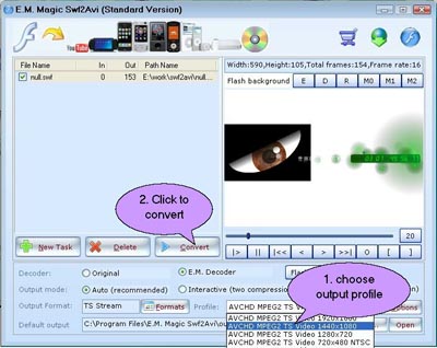 flash to avchd step 4